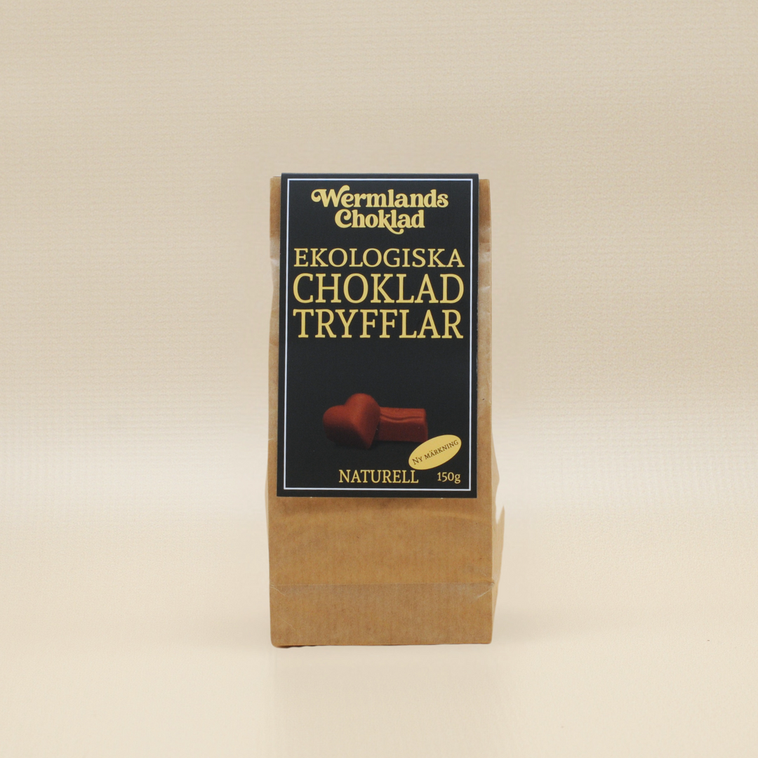 Wermlandschoklad Ekologisk Chokladtryffel Naturel, Rawchokladfabriken