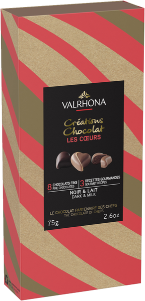 Pralinask hjärtan 75 g Valrhona
