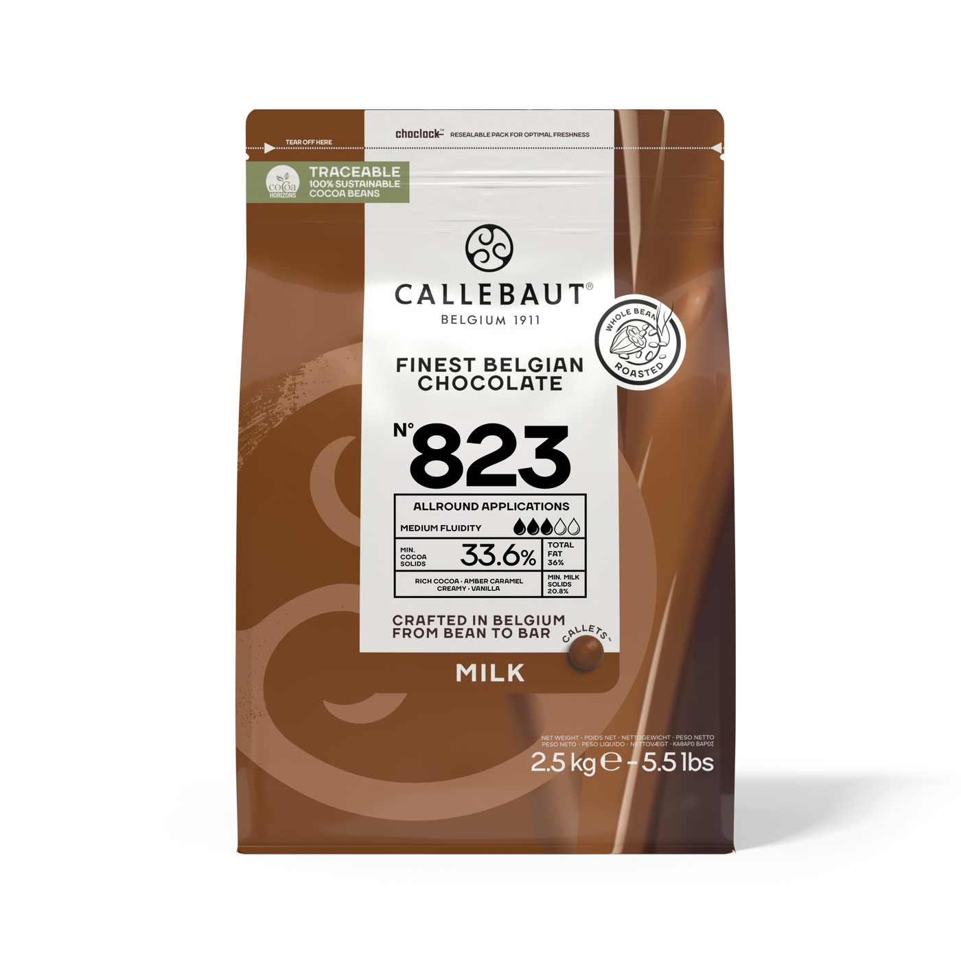 Mjölkchokladcouvertyr 33,6% 2,5Kg, Callebaut