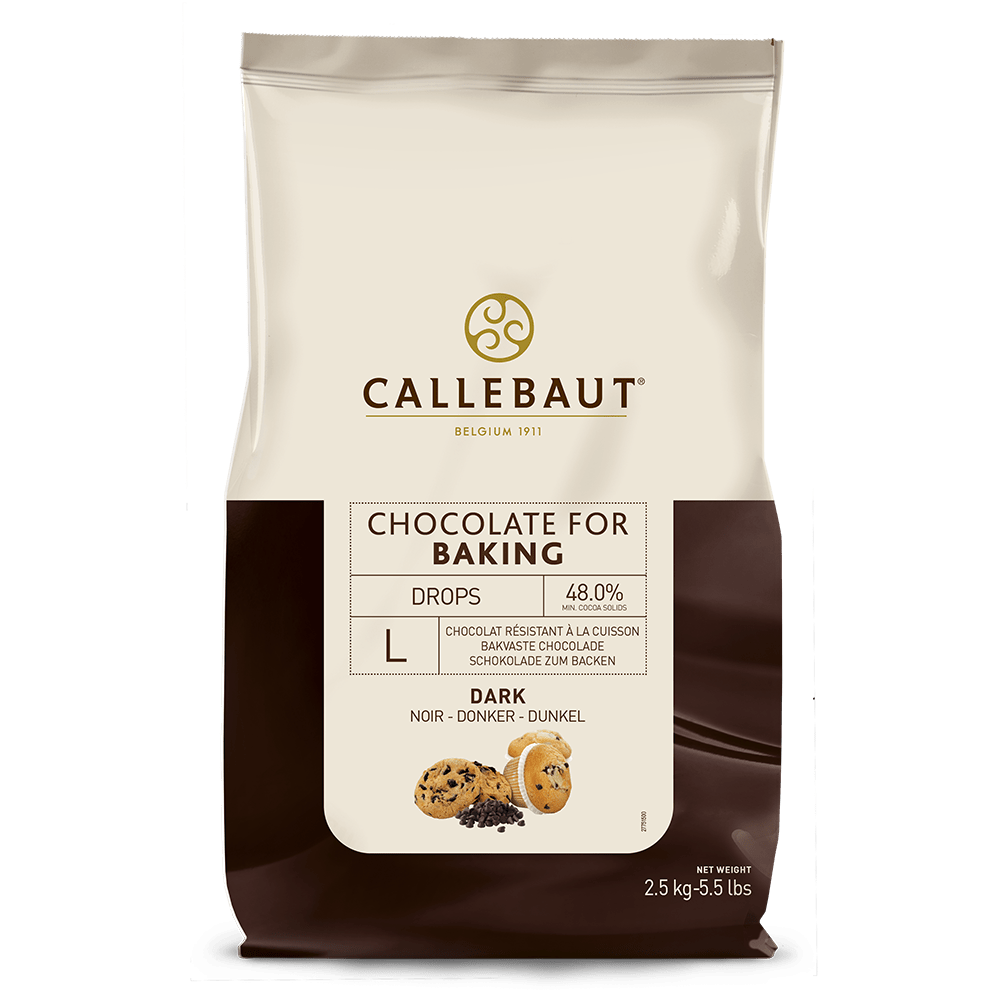 Stabil Mörk Bakchoklad 48% - Stora Pellets, 2,5kg, Callebaut