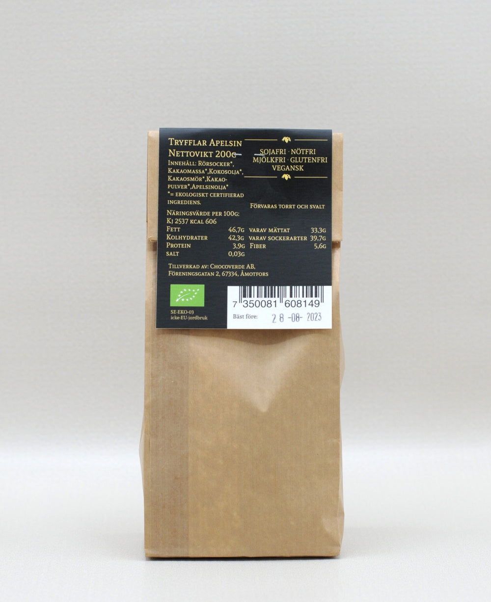 Wermlandschoklad Ekologisk Chokladtryffel - Apelsin, Rawchokladfabriken