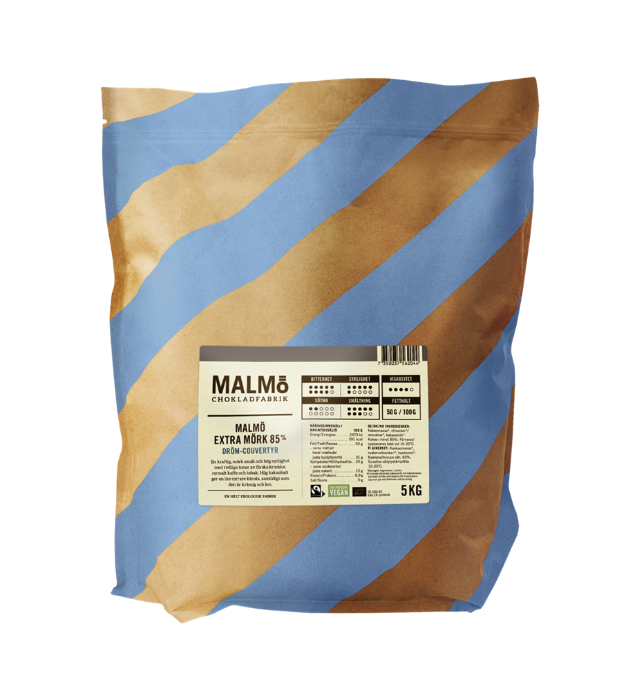 Mörk Choklad 85% EKO, 5kg, Malmö Chokladfabrik