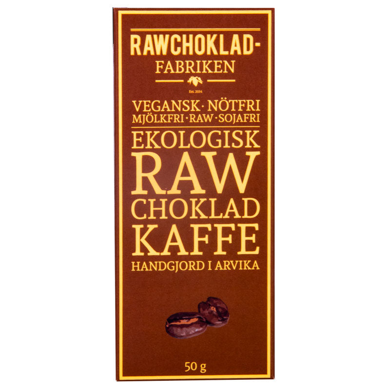 Rawchoklad Kaffe 73%, 50G, Rawchokladfabriken
