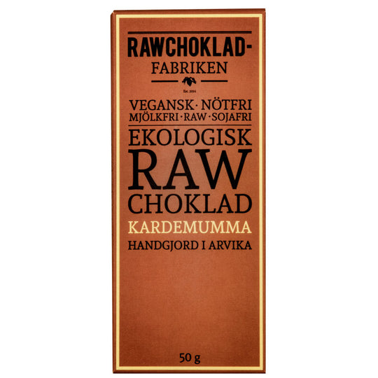 Rawchoklad Kardemumma 73%, 50G, Rawchokladfabriken