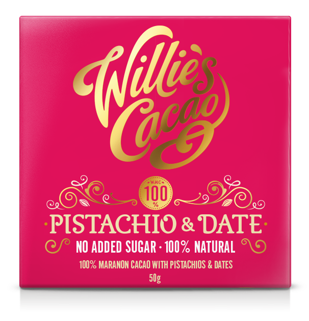 Pistachio & Date, 100%, 50G, Willie’s Cacao