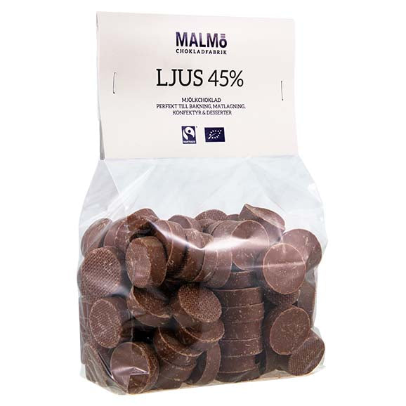 Ljus Choklad 45%, 1kg, Malmö Chokladfabrik