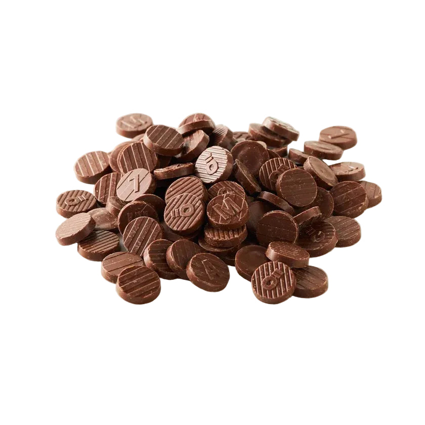 Malmö Chokladfabrik Deep Milk 46% chokladknappar med kakaotoner