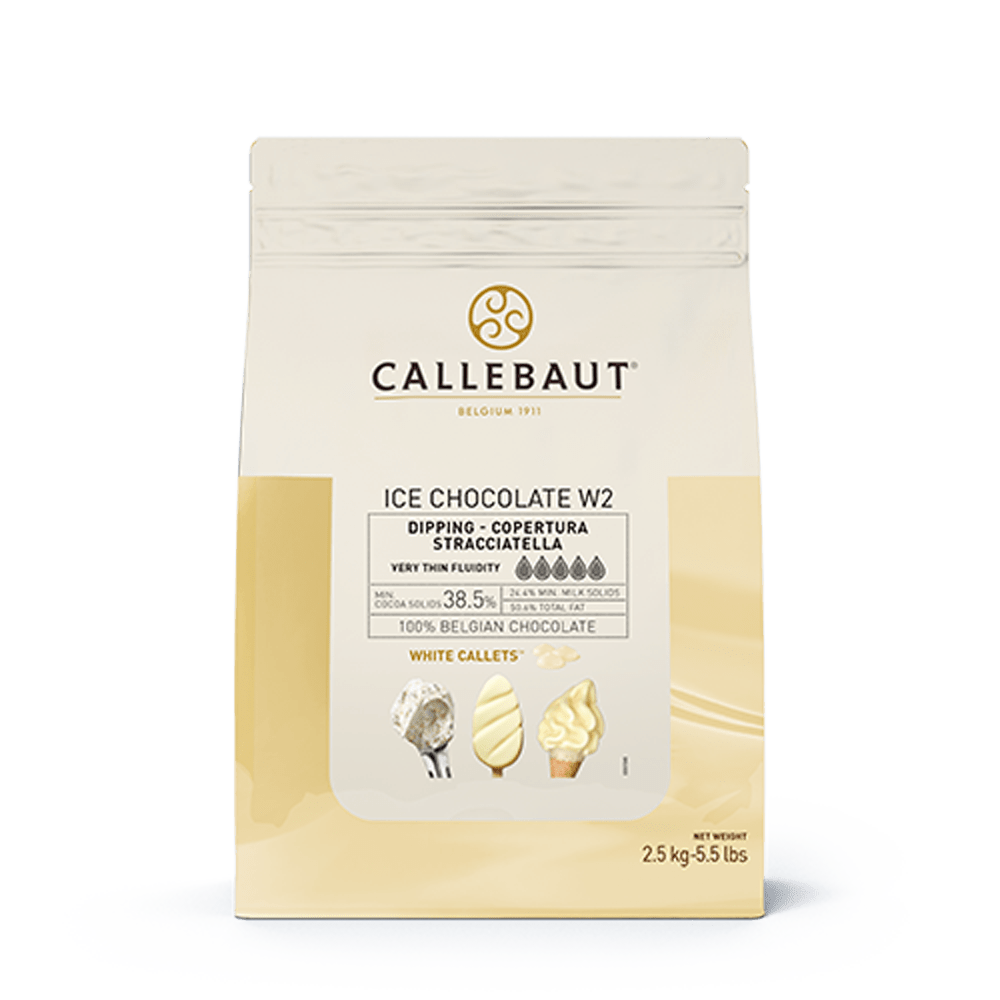 Callebaut Ice Chocolate W2 white chocolate callets for baking and desserts