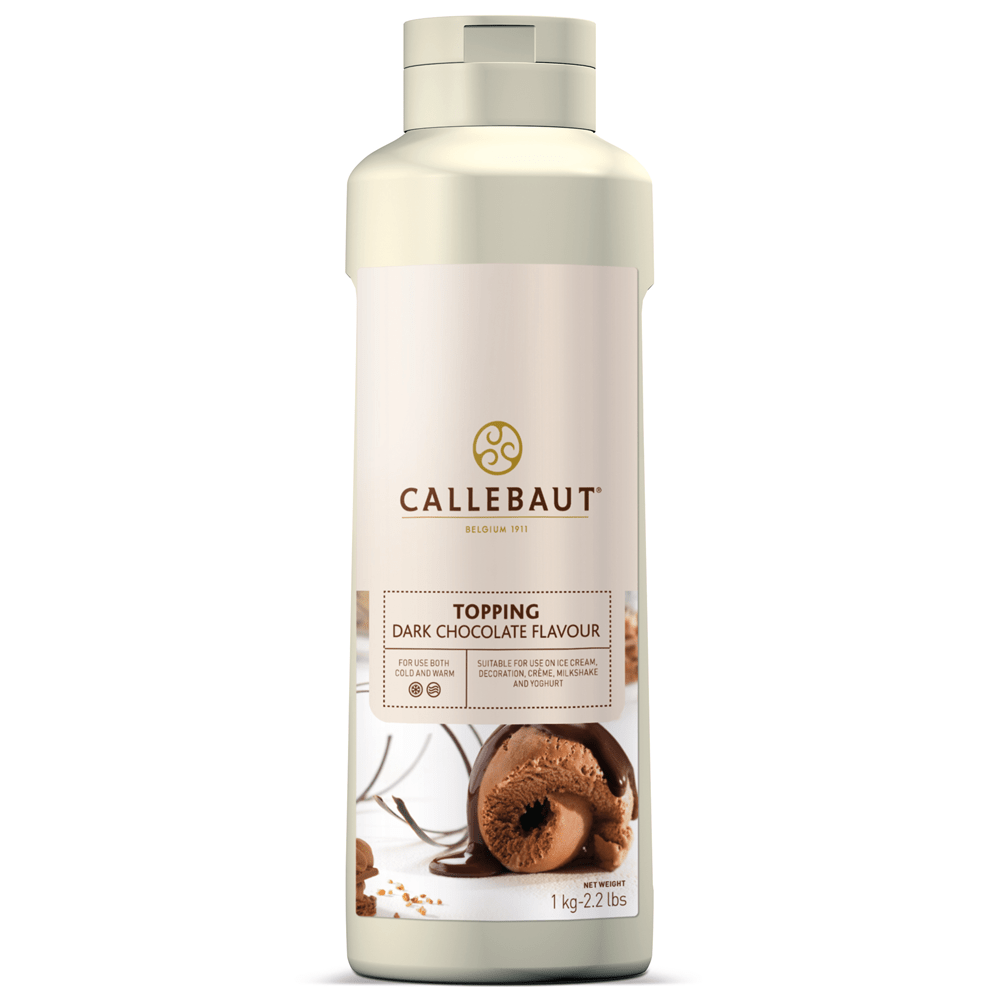 Callebaut dark chocolate topping squeeze bottle, 1kg