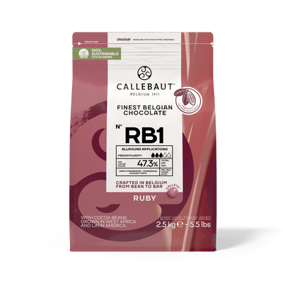 Chokoladcouvertyr Ruby, 2,5Kg, Callebaut