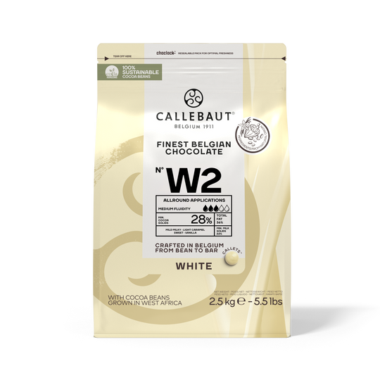 Vit Chokladcouvertyr 28% 2,5Kg, Callebaut