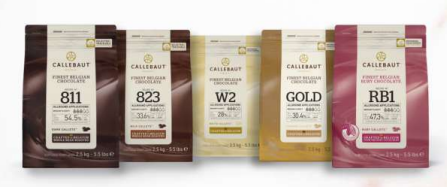 Callebaut 811, 823, W2, Gold och Ruby couvertyr