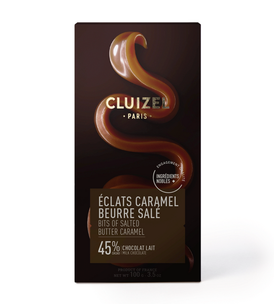 Éclats Caramel Beurre Salé 45%, 100G, Michel Cluizel