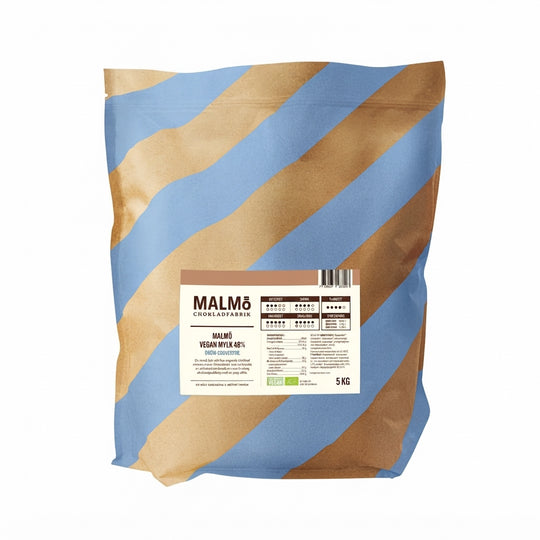 Malmö Chokladfabrik Vegansk Ljus Choklad 48% EKO 5kg