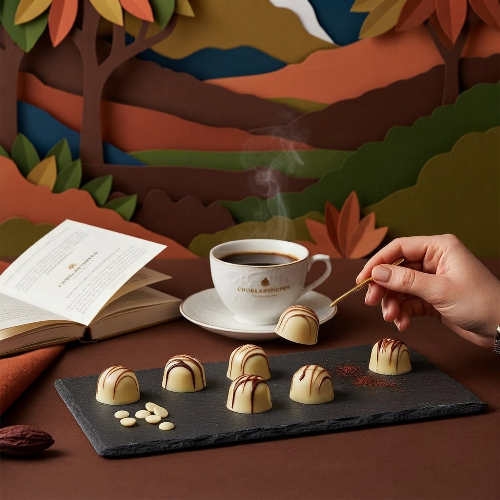 Callebaut vit chokladcouvertyr med praliner och kaffe
