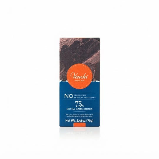 Venchi Chokladkaka utan tillsatt socker, 75% kakaohalt, 70g