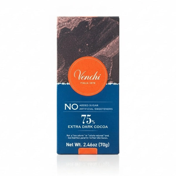 Venchi chokladförpackning 75% extra mörk kakaohalt 70g