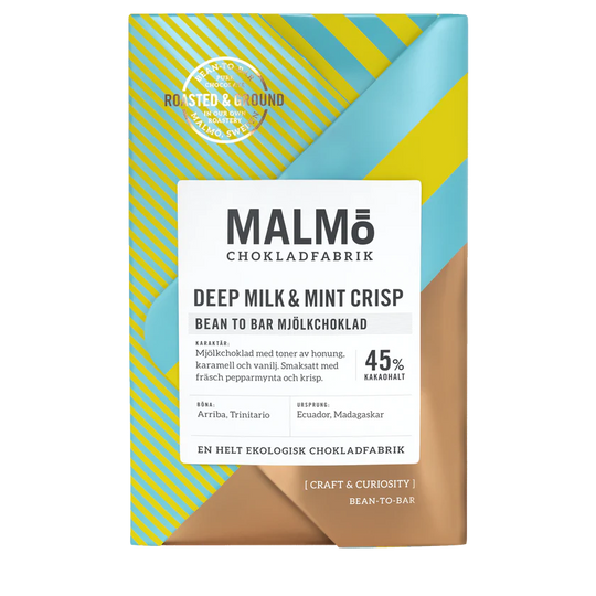 Deep Milk & mint Crisp 45% Craft Malmö Chokladfabrik