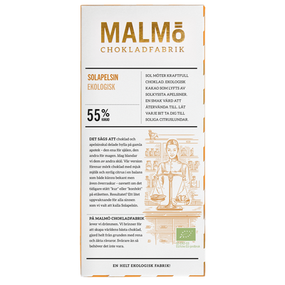 Malmö Chokladfabrik Solapelsin 55% EKO 80g