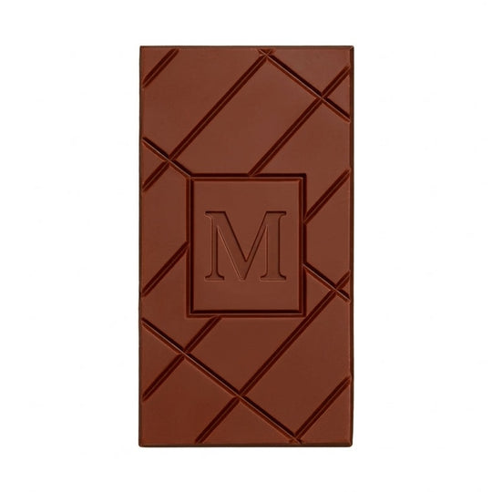 Marou Ba Ria 69% mörk choklad med ingefära och limeskal, detaljbild av plattan