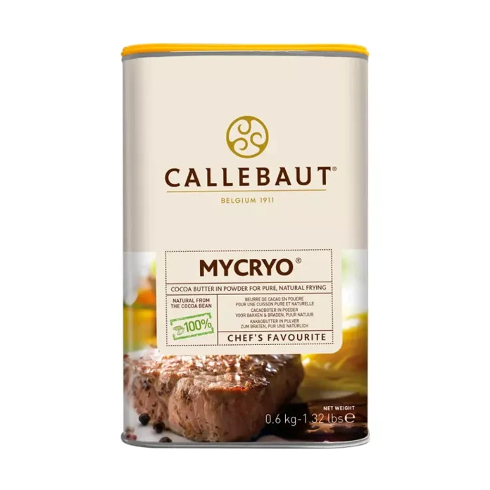 Callebaut Mycryo kakaosmör i pulverform med gul lockkant