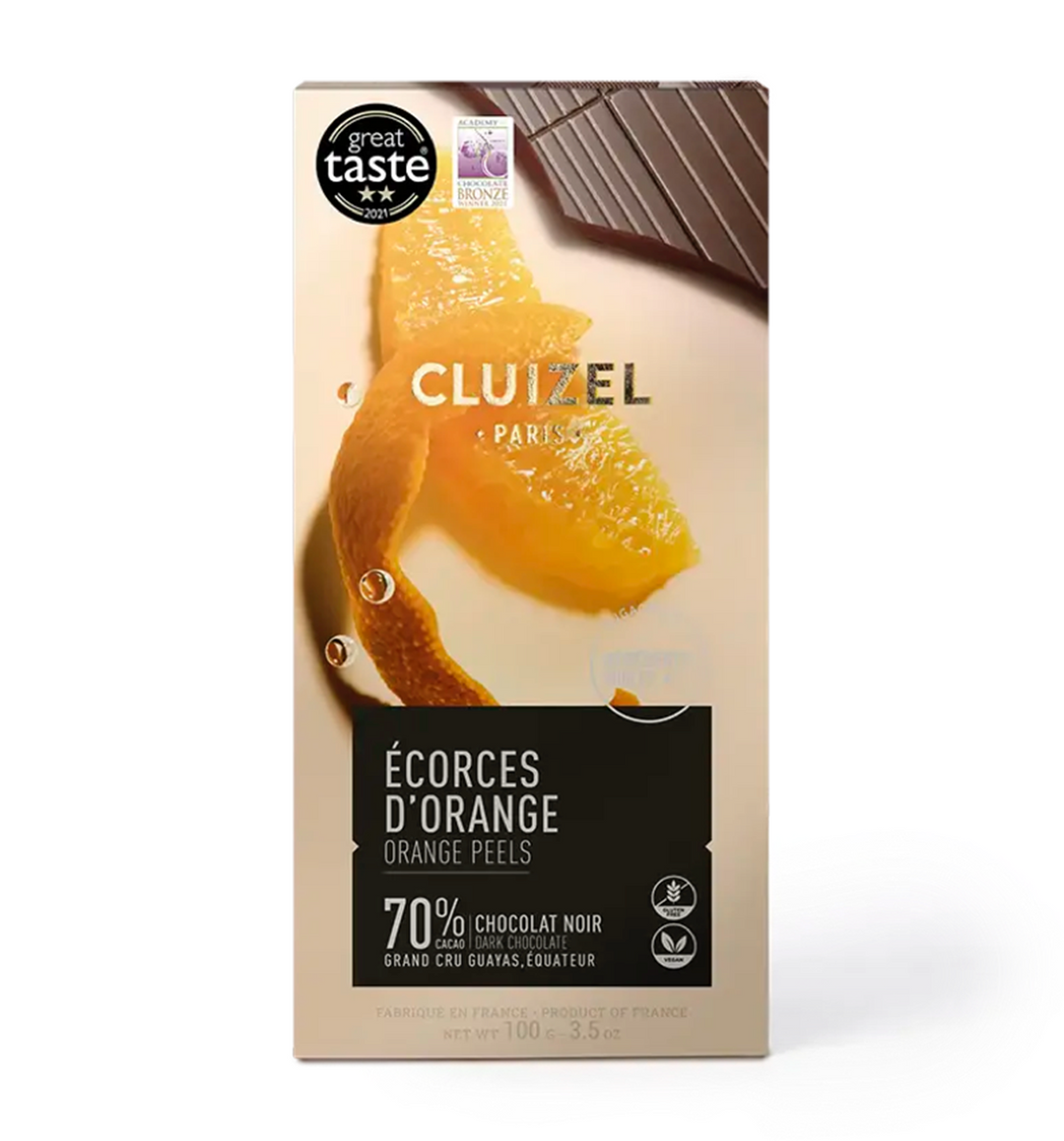 Noir Ecorces D'Orange 70%, 100G, Michel Cluizel