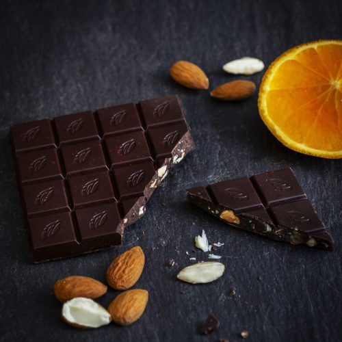 choklad med apelsin och mandel 100%, 50G, Willie’s Cacao