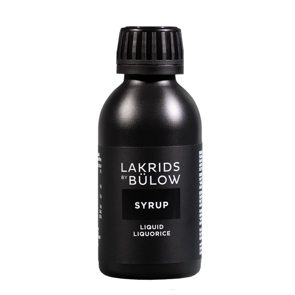 Lakrids By Bülow sirap 170g i svart flaska