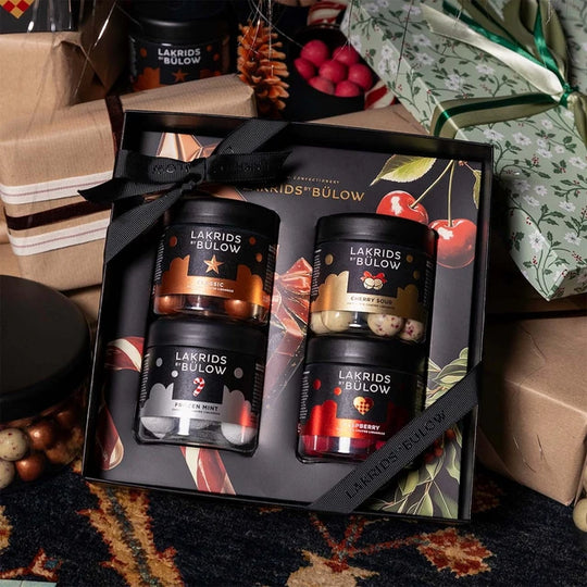 Lakrids By Bülow Winter gift box with cherry sour, frozen mint, crispy raspberry and classic caramel licorice