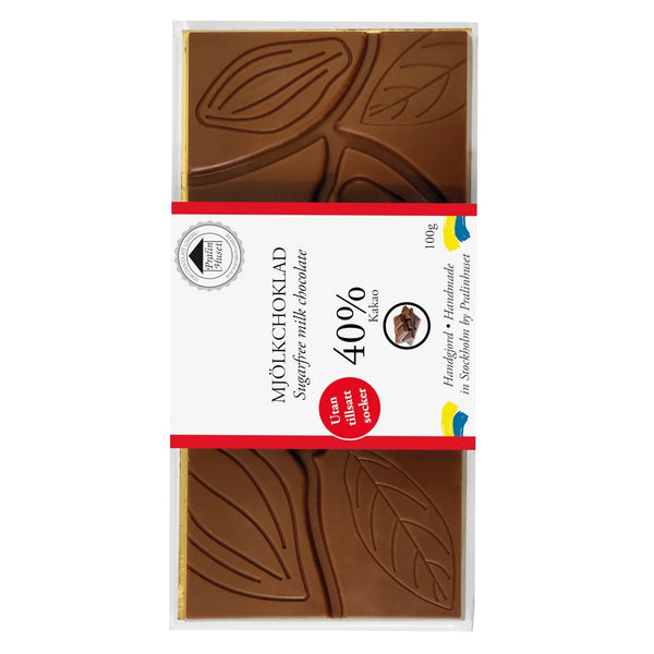 Förpackad sockerfri mjölkchoklad 100g