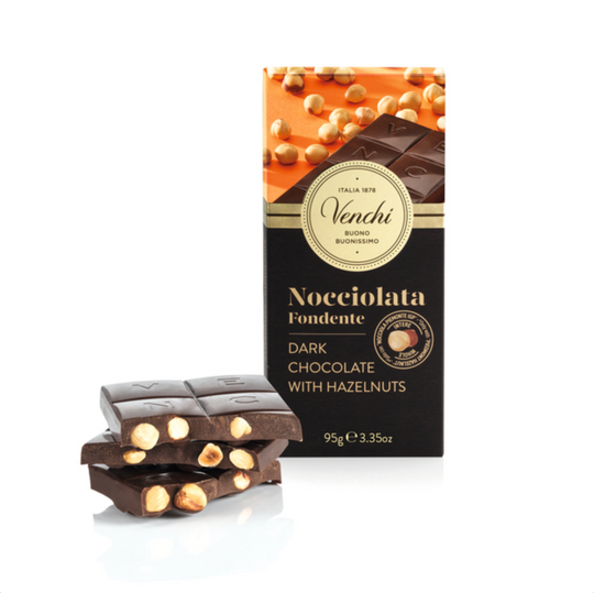 Venchi Mörk Choklad Med Hela Hasselnötter 100g