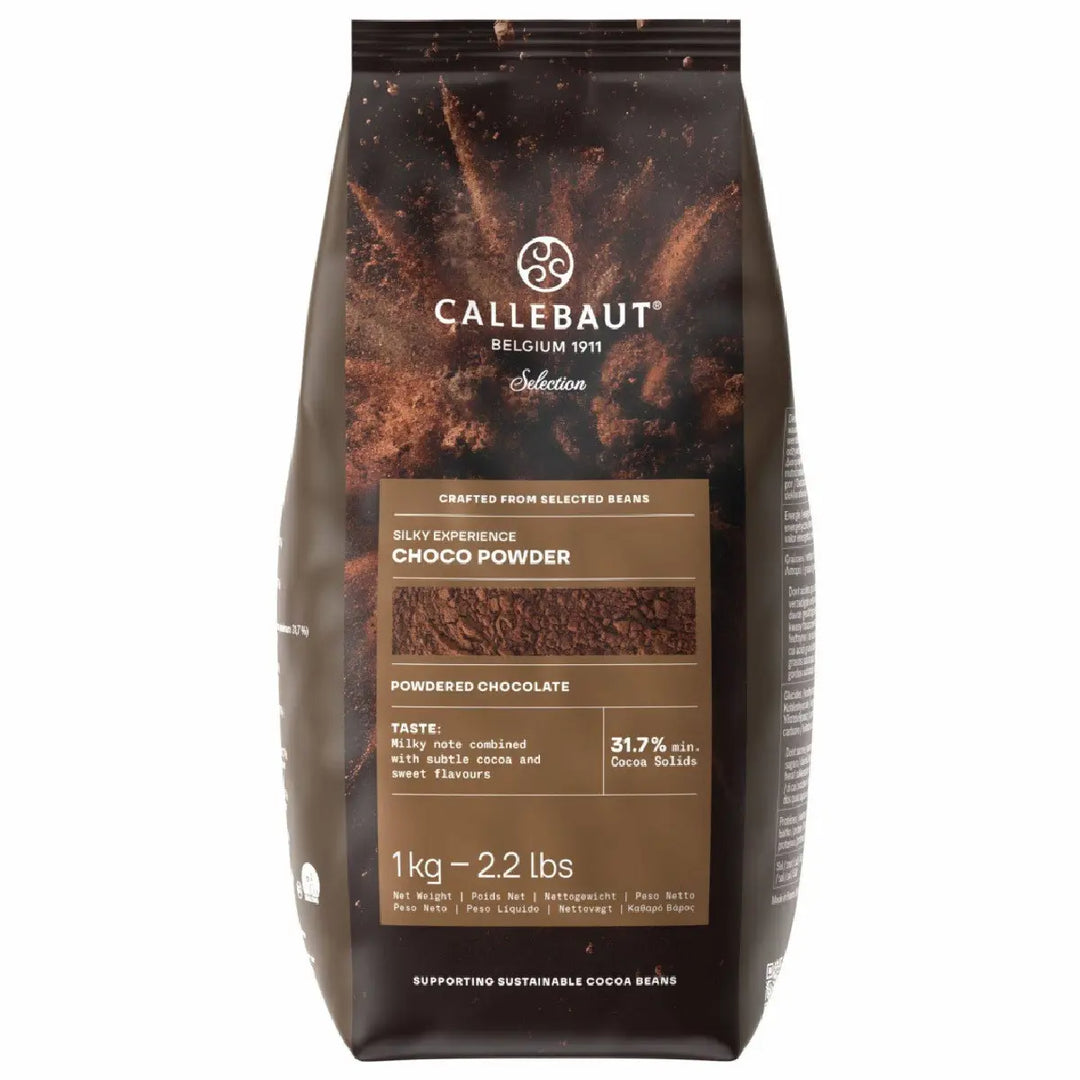 Callebaut Silky Kakaopulver 31.7% cocoa powder in 1kg dark brown pouch