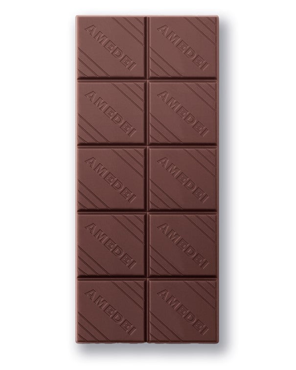 Chokladshopen Amedei Toscano Red mörk chokladkaka med 70% kakao och frystorkade bär