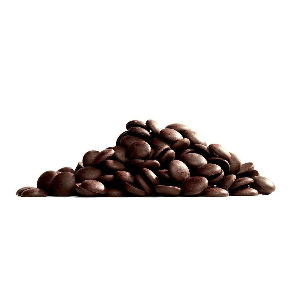 Chokladshopen Callebaut Rustic Sao Tomé mörk choklad 70% i form av smidiga chokladknappar för bakning och temperering.