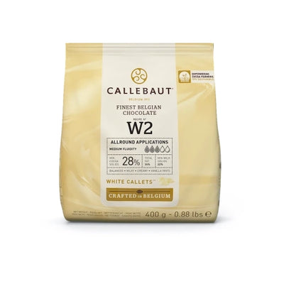 Callebaut W2 Vit Choklad 28% 400g
