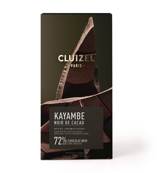 Chokladshopen Cluizel Noir De Cacao 72% mörk chokladkaka med eleganta toner av mogen frukt och nötter