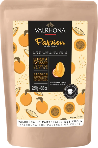 Chokladshopen Valrhona Inspiration Passion 250g påse med passionsfruktssmak för bakning och desserter