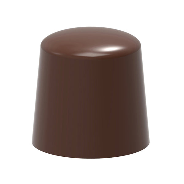 Glansig rundad chokladpralin från Chocolate World form