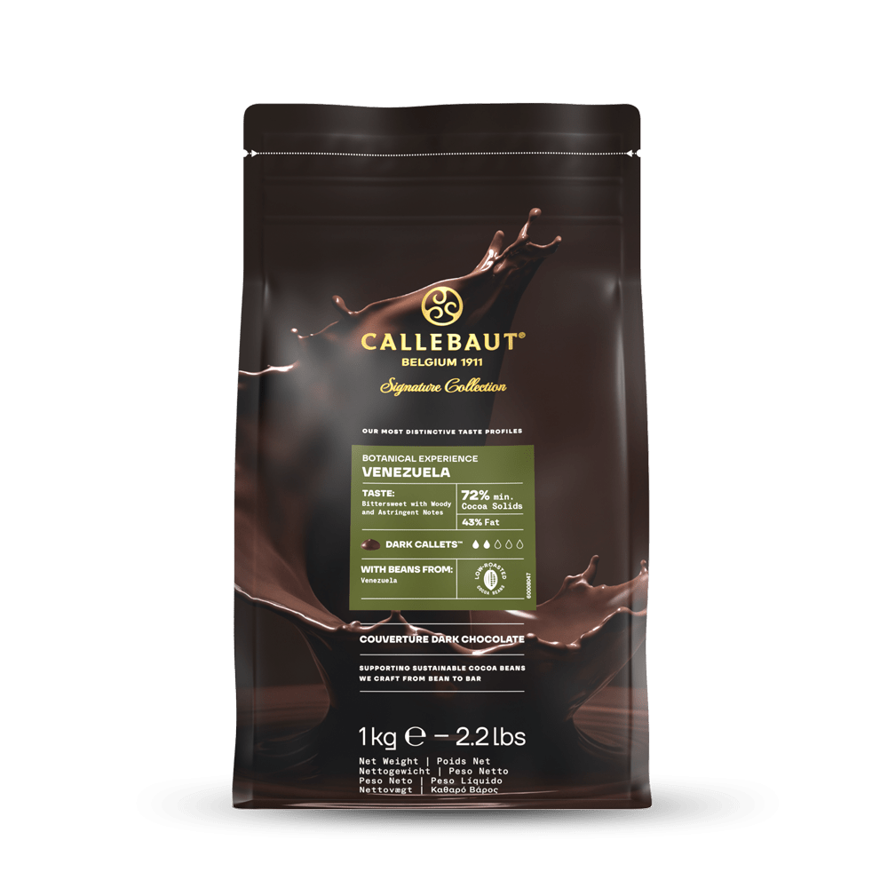 Callebaut Botanical Venezuela 72% dark chocolate 1kg pouch