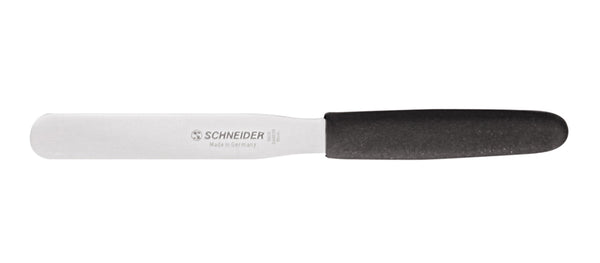 Schneider metallpalett 160 mm med svart handtag, graverad text och tillverkad i Tyskland