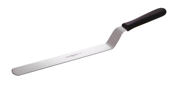 Silverfärgad dekorationsskrapa med svart handtag och stabilt metallblad, Schneider Germany