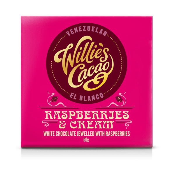 Förpackning Willie's Cacao vit choklad