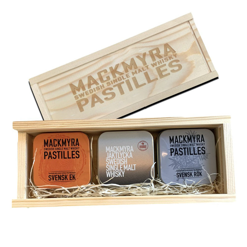 Trälåda 3-Pack, 3X35G, Mackmyra Whisky Pastilles