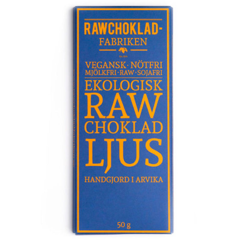 Rawchoklad Ljus, 60%, 50G, Rawchokladfabriken