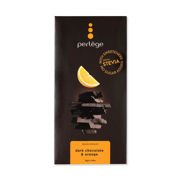 Förpackning Perlege mörk chokladkakor med apelsin och stevia