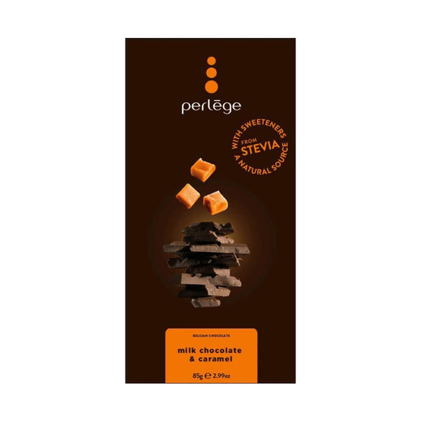 Perlege mjölkchoklad med karamell förpackning, sockerfri chokladkaka med stevia