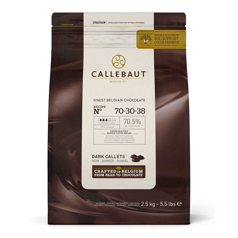 Mörk Chokladcouvertyr 70,5% 2,5Kg, Callebaut