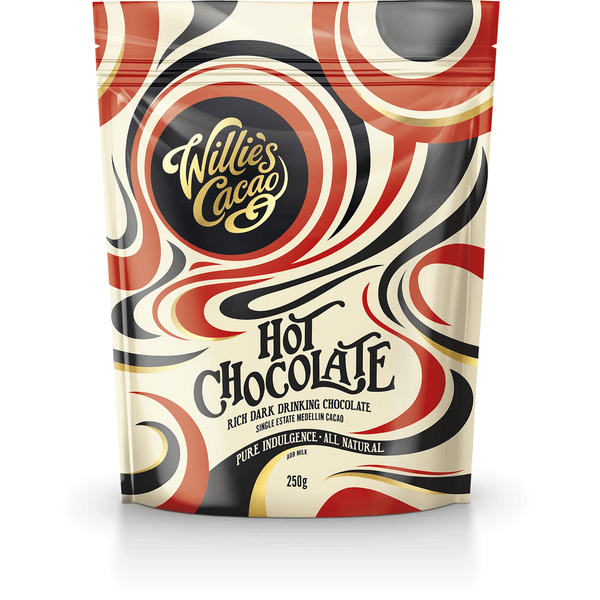 Willie’s Cacao drickchoklad förpackning 250g