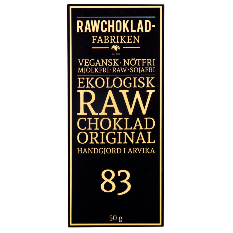 Rawchoklad Original 83%, 50G, Rawchokladfabriken