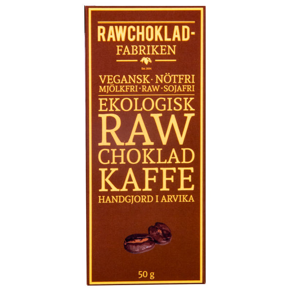 Ekologisk raw chokladkaka med kaffe, 50g, vegansk